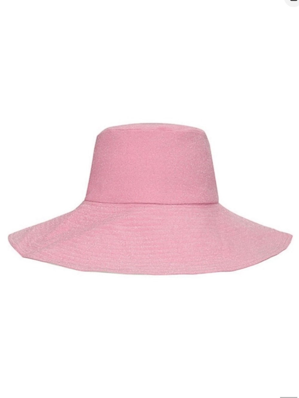 For love of lemons XS/S pink shimmer wide brim sun hat